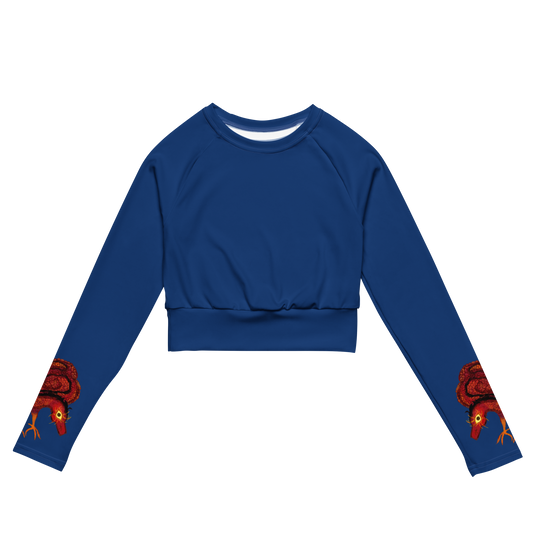 Pompokii Y.O.D. BLUE 2024 Femme Recycled long-sleeve crop top (Limited Edition)