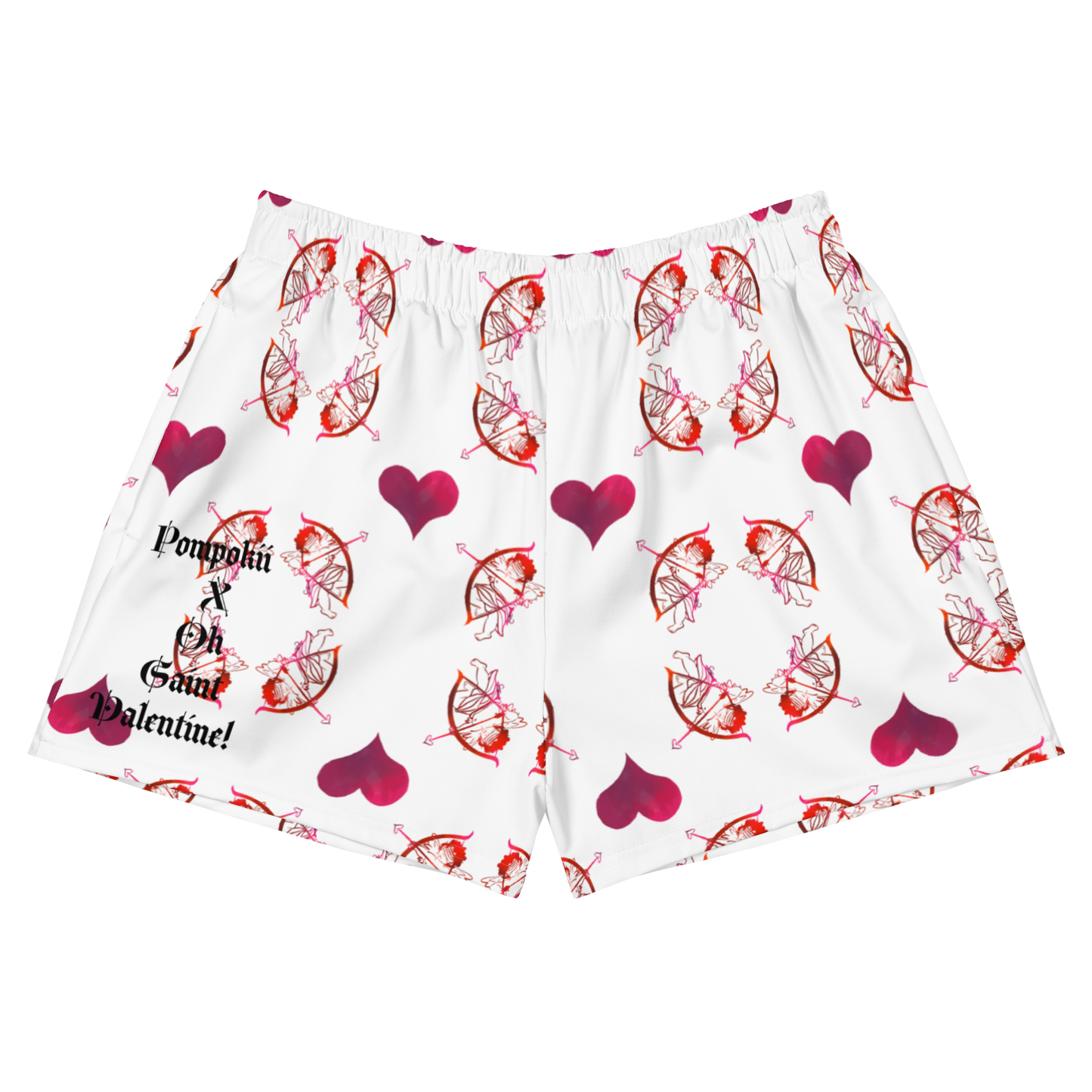 Pompokii OH SAINT VALENTINE! Femme Recycled Athletic Shorts